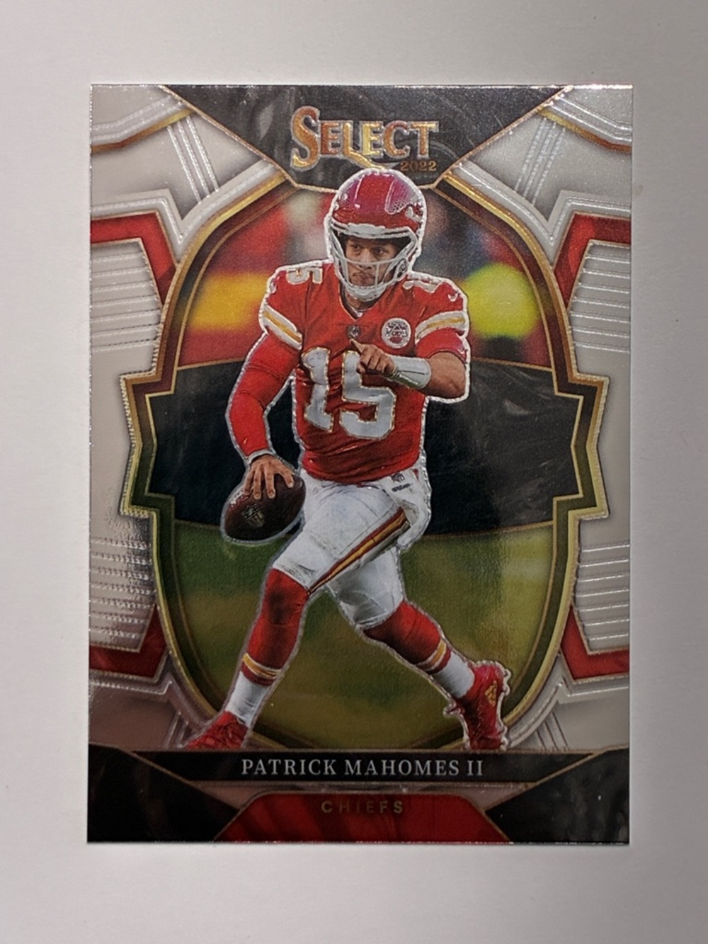 Patrick Mahomes II Select Football Card - Red & White